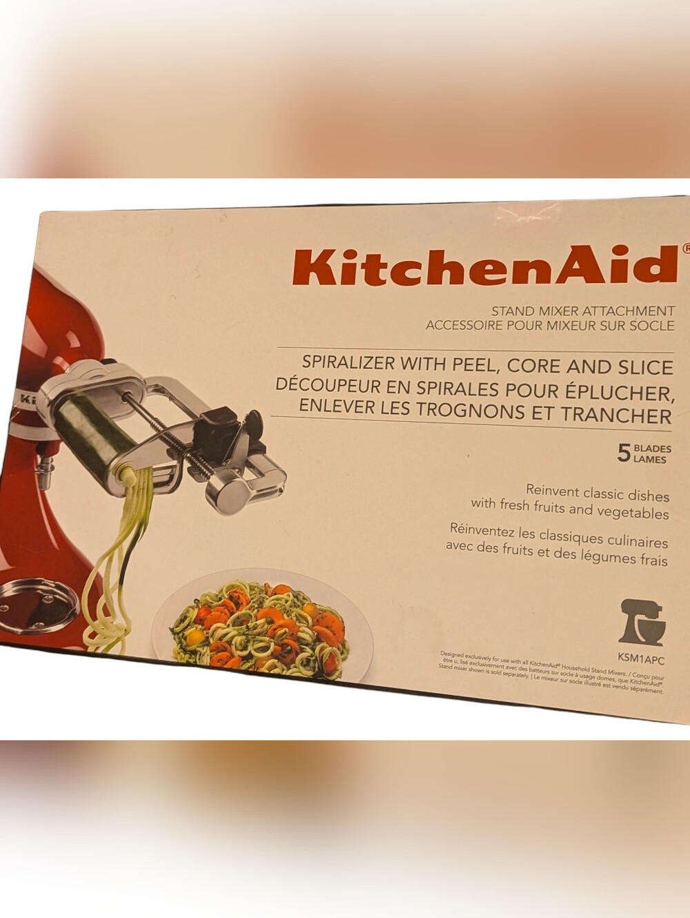 KitchenAid Stand Mixer Attachment Spiralizer w/Peel, Core, & Slice